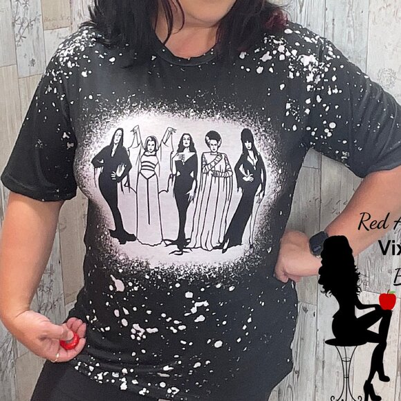 Horror Queen Sublimated Bleached Tee - Picture 2 of 2